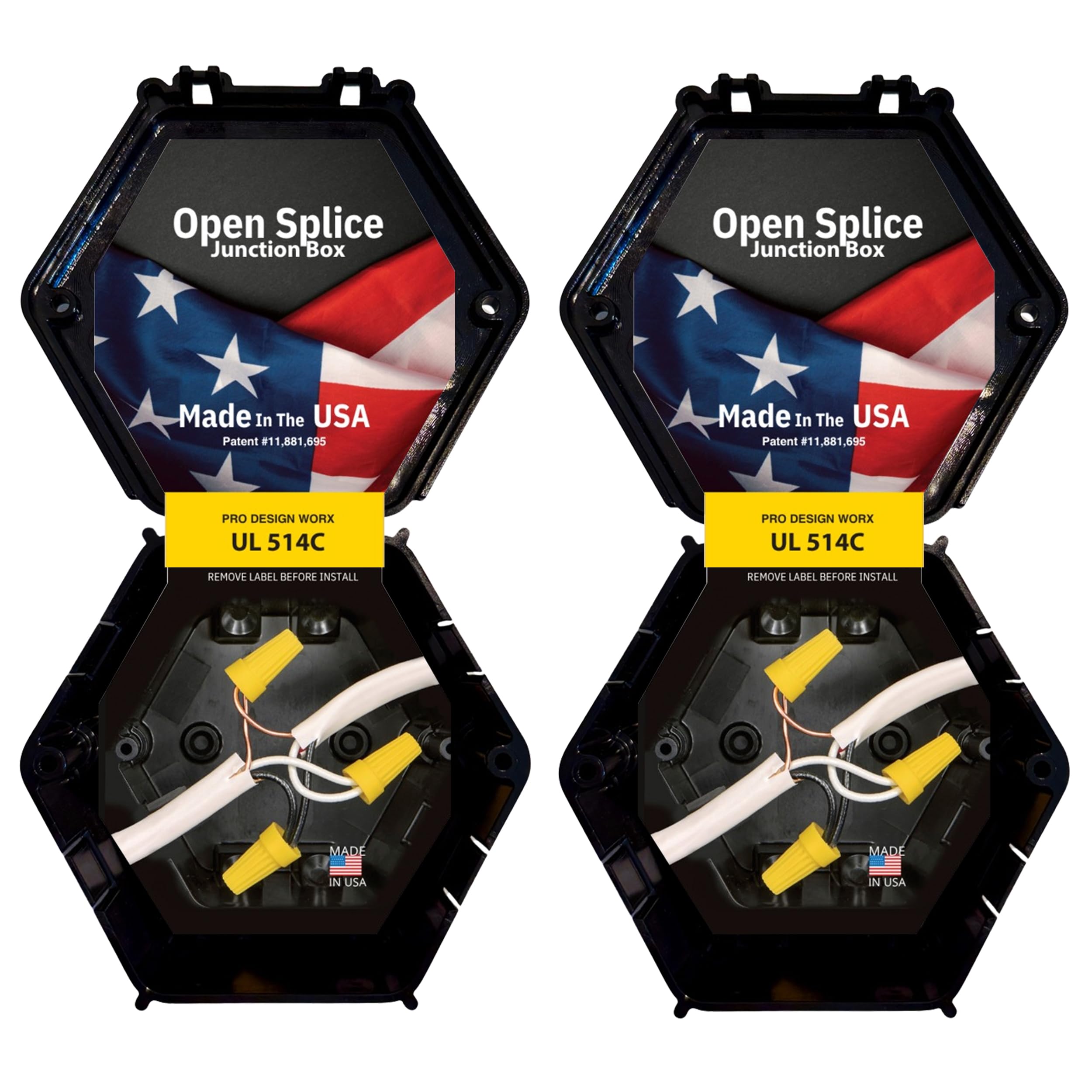 Open Splice Junction Box 2-Pack | UL 514C | One-Piece